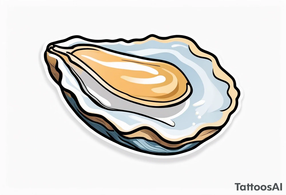 Small pretty open oyster with a world in the centre instead of a pearl tattoo idea