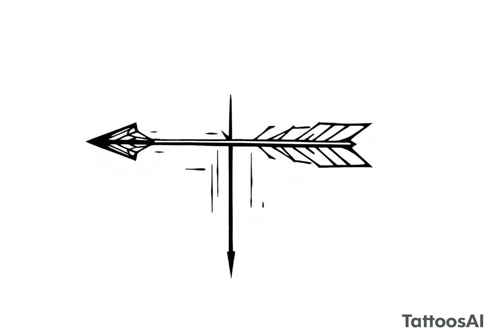 one  arrow that come down tattoo idea