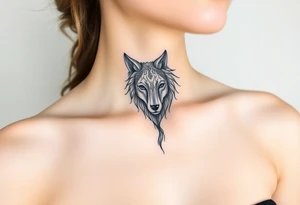 A wolf sheep mystical creature tattoo idea