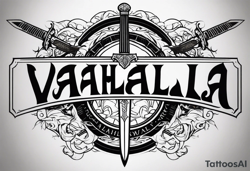 Valhalla 
 sword tattoo idea