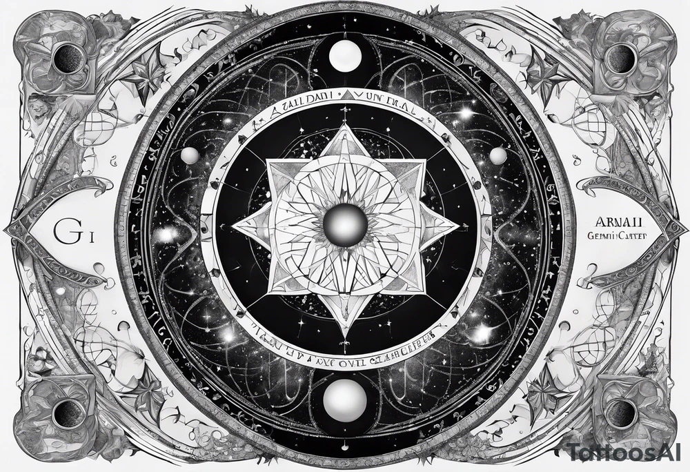 Astrology, Gemini, Natal Chart, vision, armband tattoo idea