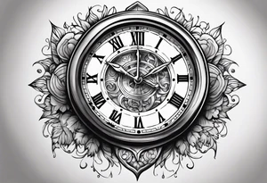 clock tattoo idea