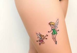 Peter pan, Wendy, Tinker Bell and Winter Tinker bell tattoo idea