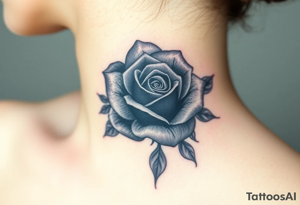 Black rose tattoo idea