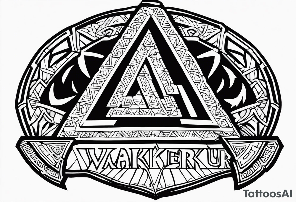 Valhalla berserker round shield axe
Valknut tattoo idea