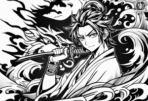 Demon slayer anime gyutaro tattoo idea