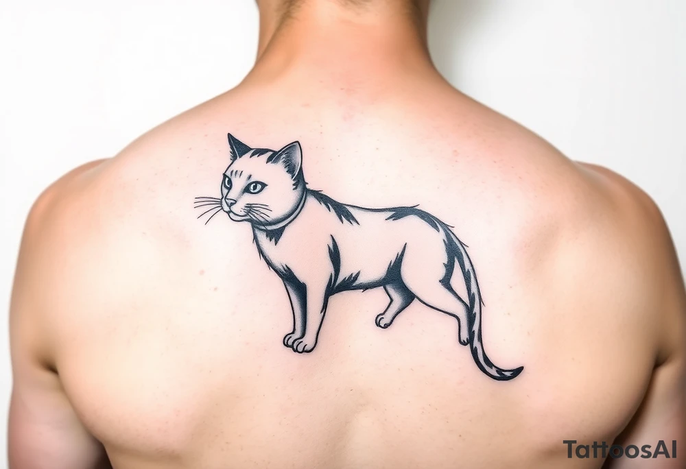 black cat tattoo idea