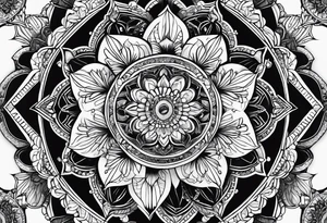 Mandala honeycomb tattoo idea