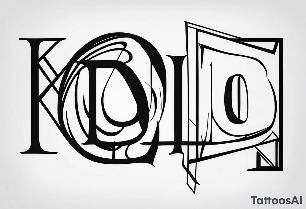 Just the letters KOTC very basic tattoo idea