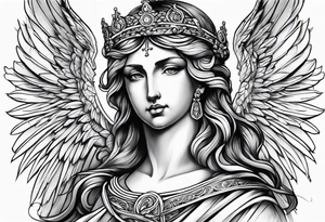 God Christian angels tattoo idea