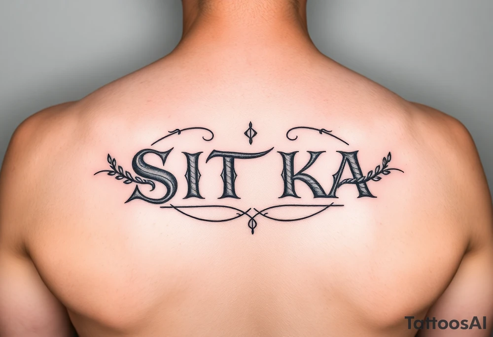 SITKA written with Irish weave tattoo idea