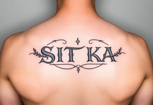 SITKA written with Irish weave tattoo idea