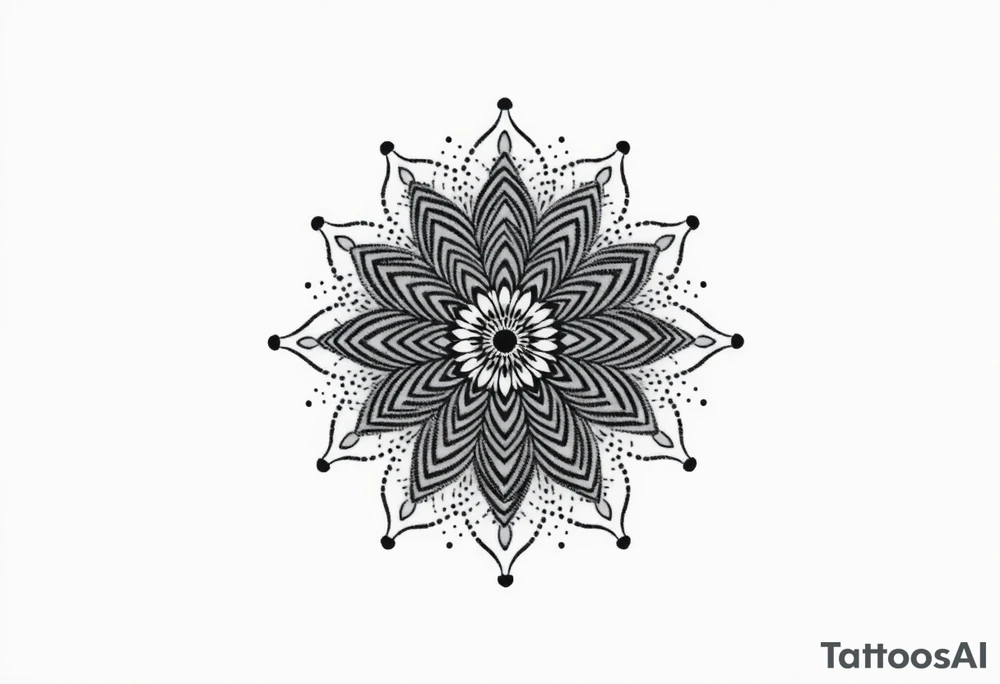 mandala with variation tattoo idea