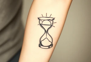 live with what you have and enjoy it to the fullest, hourglass, sun shines down tattoo idea