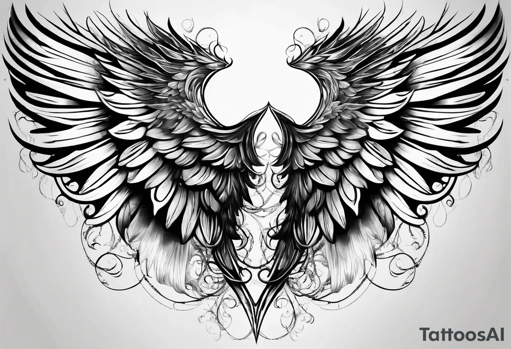 Angel wings tattoo idea