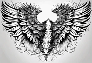 Angel wings tattoo idea
