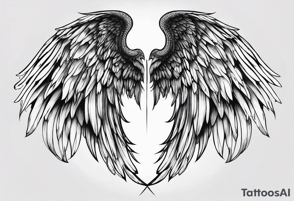 Angel wings tattoo idea