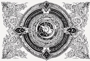 I want a full sleeve berserk cyber sigilism tattoo idea