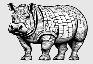 Brick Mason hippo tattoo idea