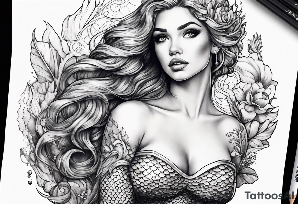 Mermaid tattoo idea