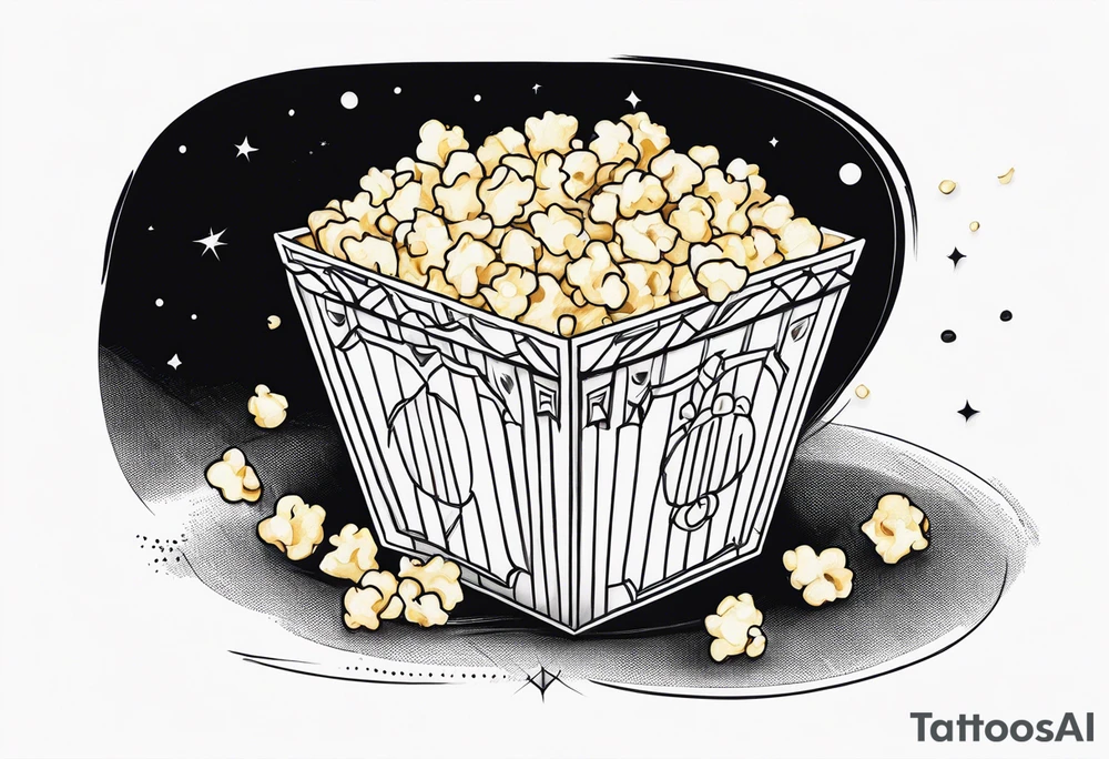 popcorn box tattoo idea