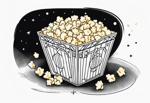popcorn box tattoo idea