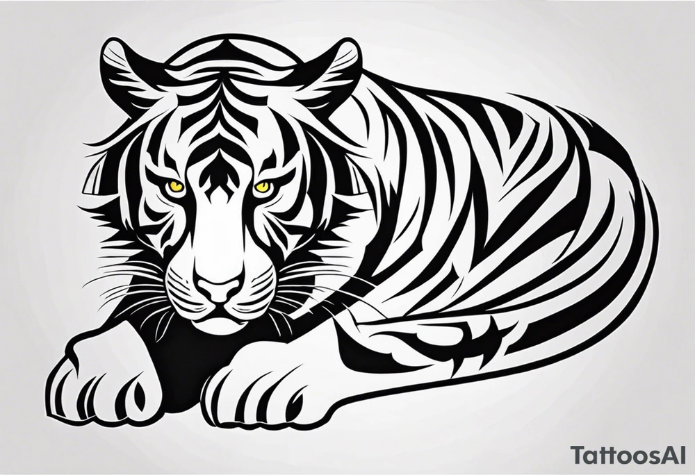 tiger tribal tattoo idea