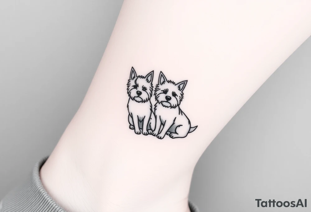 Two westies tattoo idea