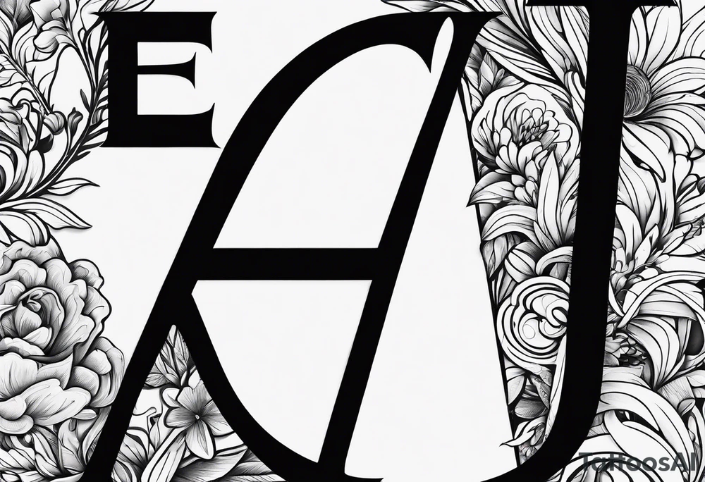 Letters E, M, B tattoo idea
