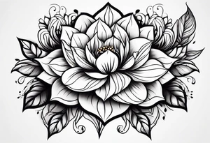 abstract flower tattoo idea