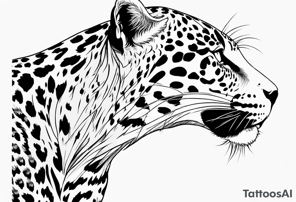 Side view of Jaguar tattoo idea