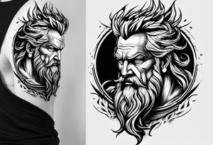 Zeus dominance Lightning strike tattoo idea