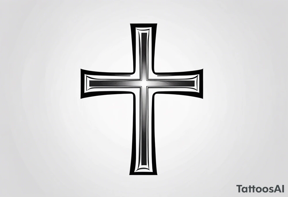 Picture of a simple cross to represent God tattoo idea