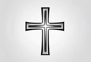 Picture of a simple cross to represent God tattoo idea