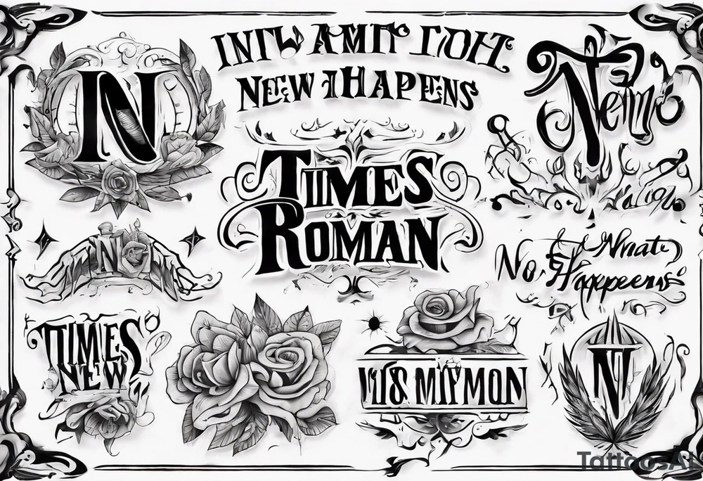 In Times New Roman font: No Matter What Happens... tattoo idea