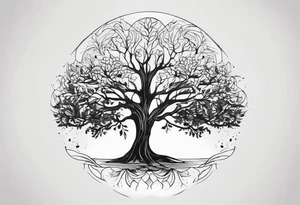 Tree silhouette tattoo idea