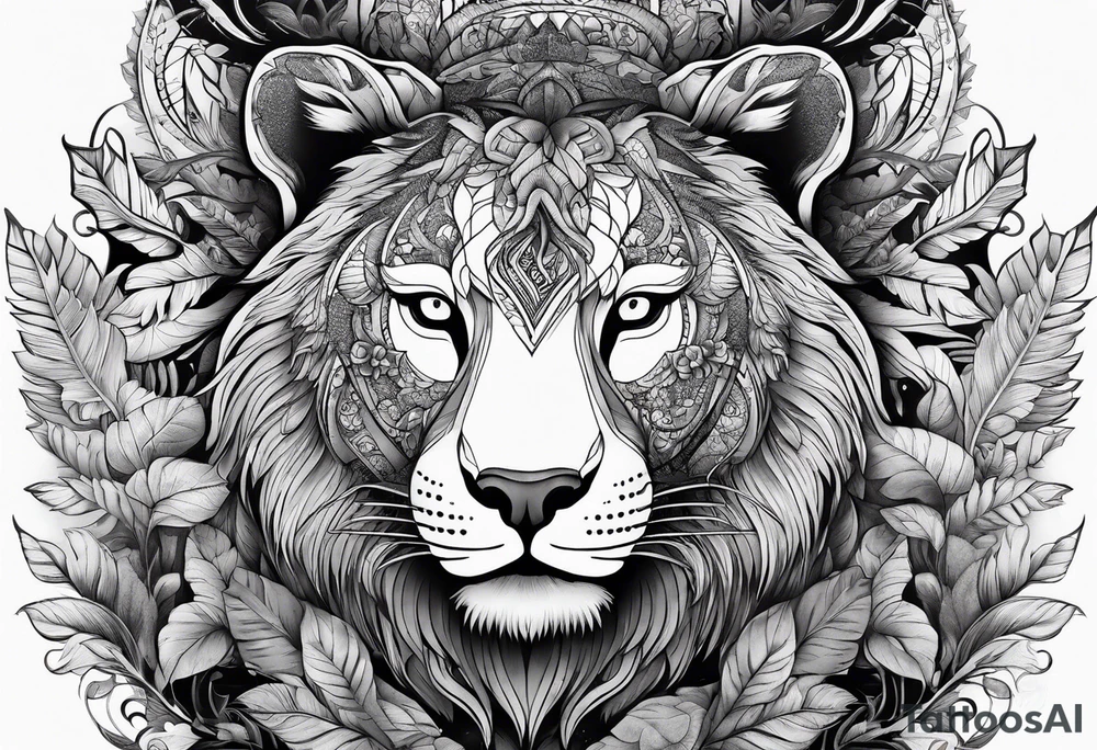 animals in the forest tattoo idea