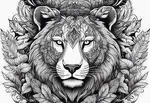 animals in the forest tattoo idea