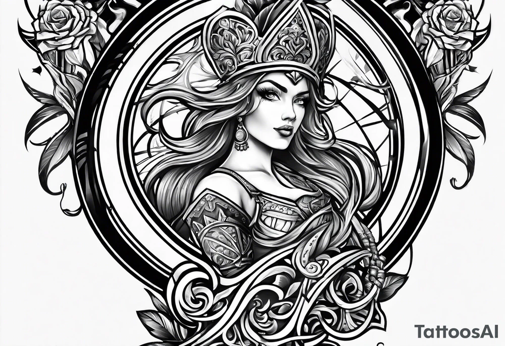 Irish warriors, drinking alcohol Las Vegas arm sleeve tattoo idea