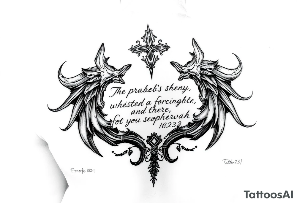 Writing 76 2323 proverbs 18:24 tattoo idea