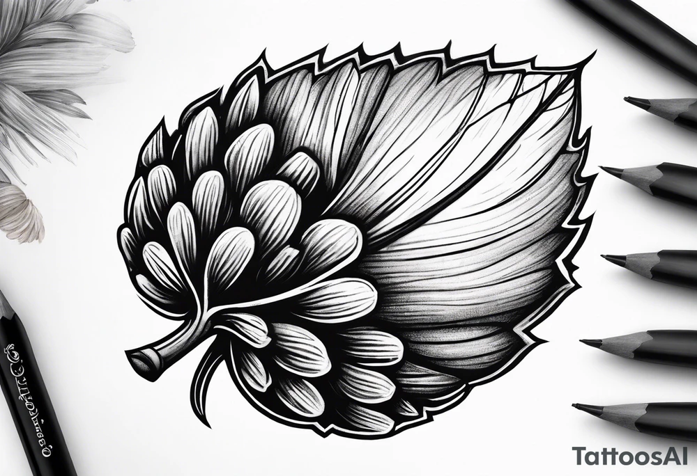 A single acorn tattoo idea