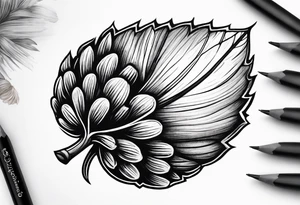 A single acorn tattoo idea