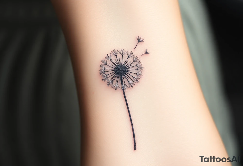 Dandelion real 
with shadows tattoo idea