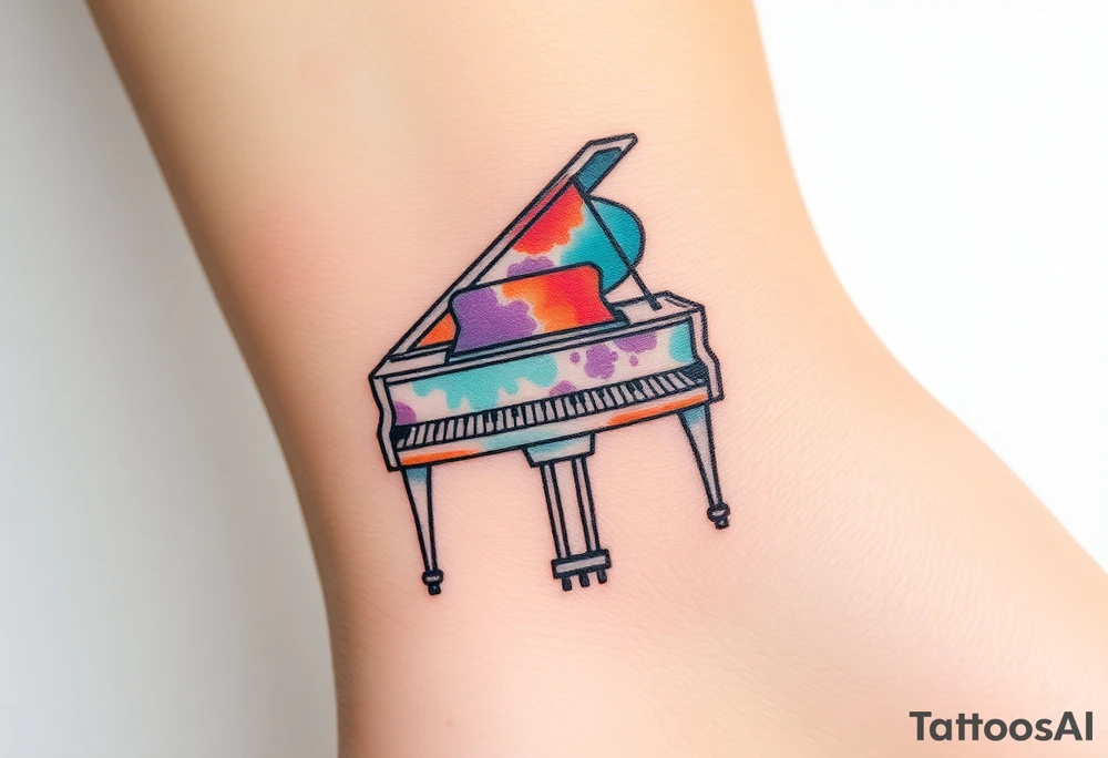 grand piano tattoo idea