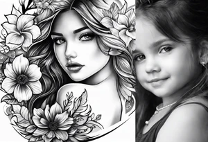 tattoo to represent that I have 3 children (girls). For inspiration I like flowers, the beach. Tattoo is for ribcage down side of body tattoo idea