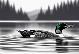 Loon diving tattoo idea