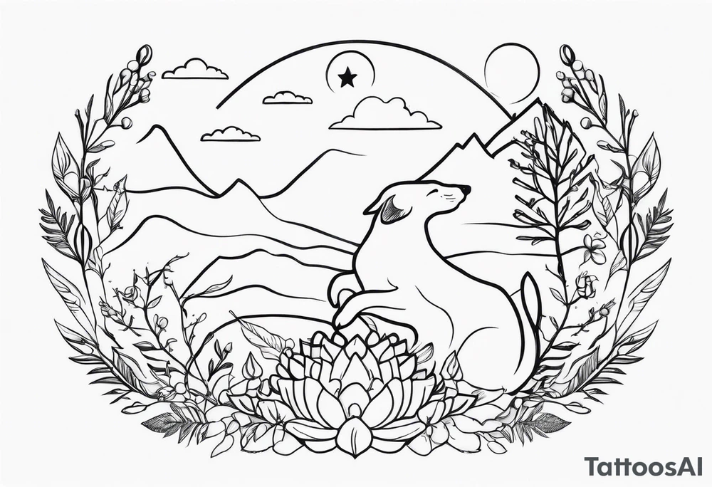 Healing with animals as the symbol tattoo idea