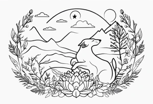 Healing with animals as the symbol tattoo idea