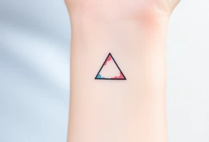 A small tattoo on my wrist to represent my lesbian identity, but in a subtle way. Fine line. Triangle tattoo idea