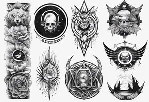 sleep token band sleeve tattoo idea